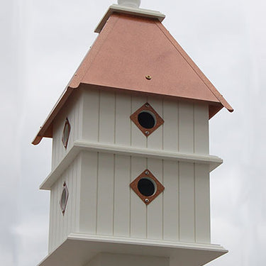 Wing & A Prayer Plantation Bird House, Hammered Copper Roof Flying Colors