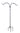 Erva Adjustable Double Shepherd Hook, Black, 4' 6" to 7'H Flying Colors