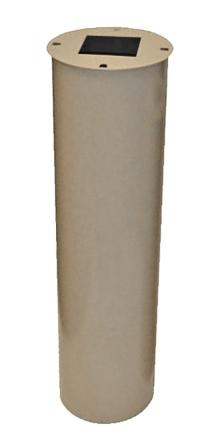 Erva Post Mounted Tall Squirrel Baffle, Tan, 8" dia. Flying Colors