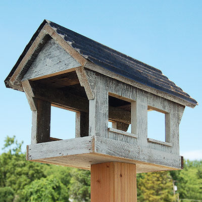 Bird In Hand Amish Made Covered Bridge Bird Feeder Flying Colors