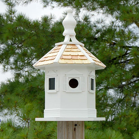 Home Bazaar Enchantment Bird House, White Flying Colors