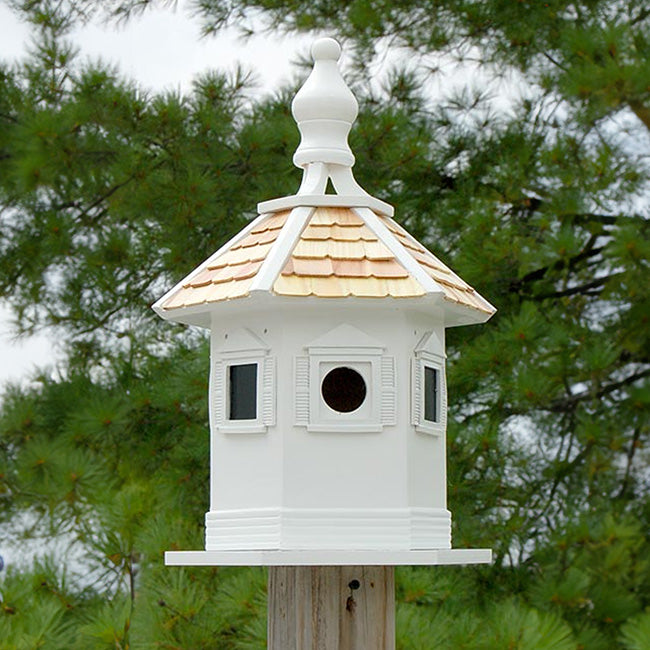Home Bazaar Enchantment Bird House, White Flying Colors
