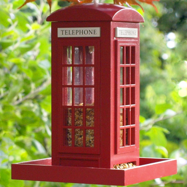 Home Bazaar Telephone Booth Bird Feeder Flying Colors