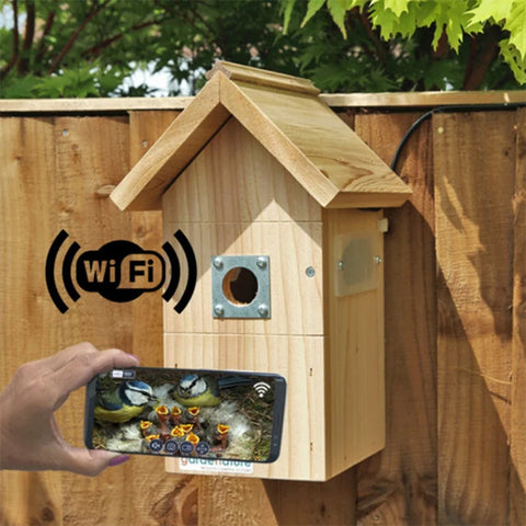 Nestera Bird Box WiFi Camera & Bird House Set, Corded Flying Colors