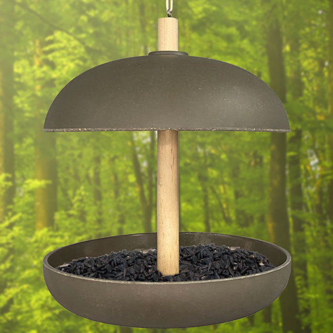 Eco-Friendly Covered Platform Bird Feeder Flying Colors