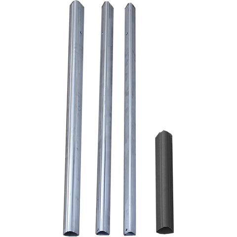 S&K Telescoping Aluminum Tri-Pole with Ground Socket, 15' Flying Colors