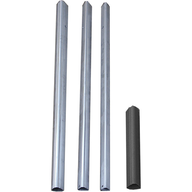 S&K Telescoping Aluminum Tri-Pole with Ground Socket, 15' Flying Colors