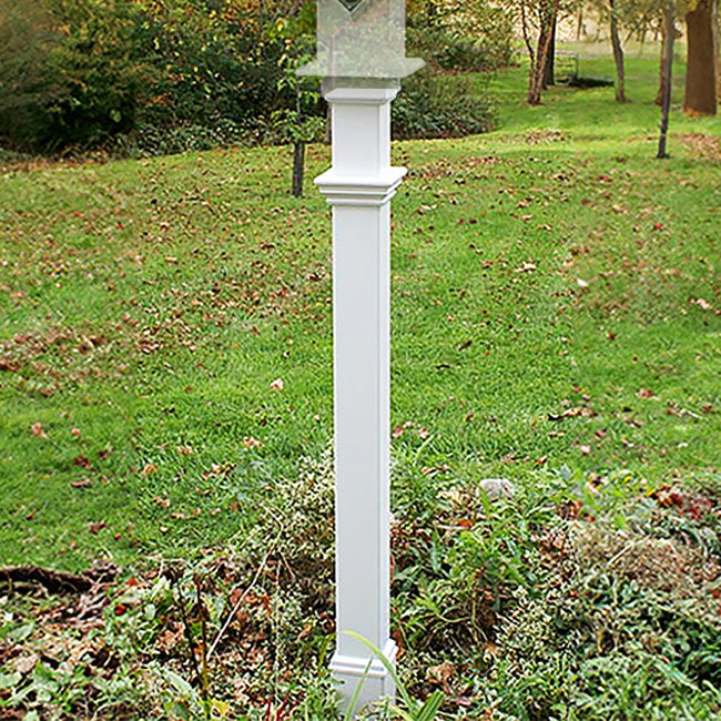 New England Decorative Mounting Post, White, 5' Flying Colors