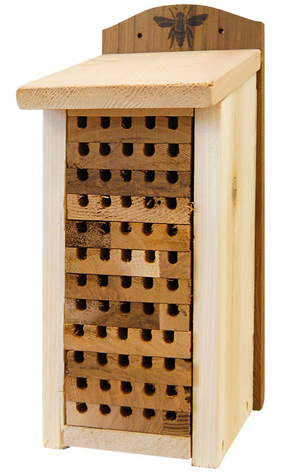 Woodlink Heavy Duty Cedar Mason Bee House, Large Flying Colors