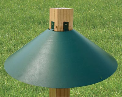 Woodlink Post Mount Squirrel Baffle, Green, 22" dia. Flying Colors